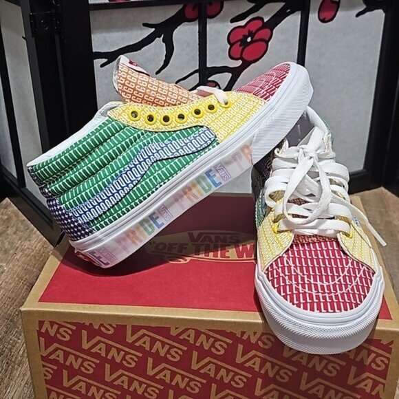 Vans Shoes Mid Sk8 Multicolor Pride Colorful Size 5 New - Picture 4 of 11